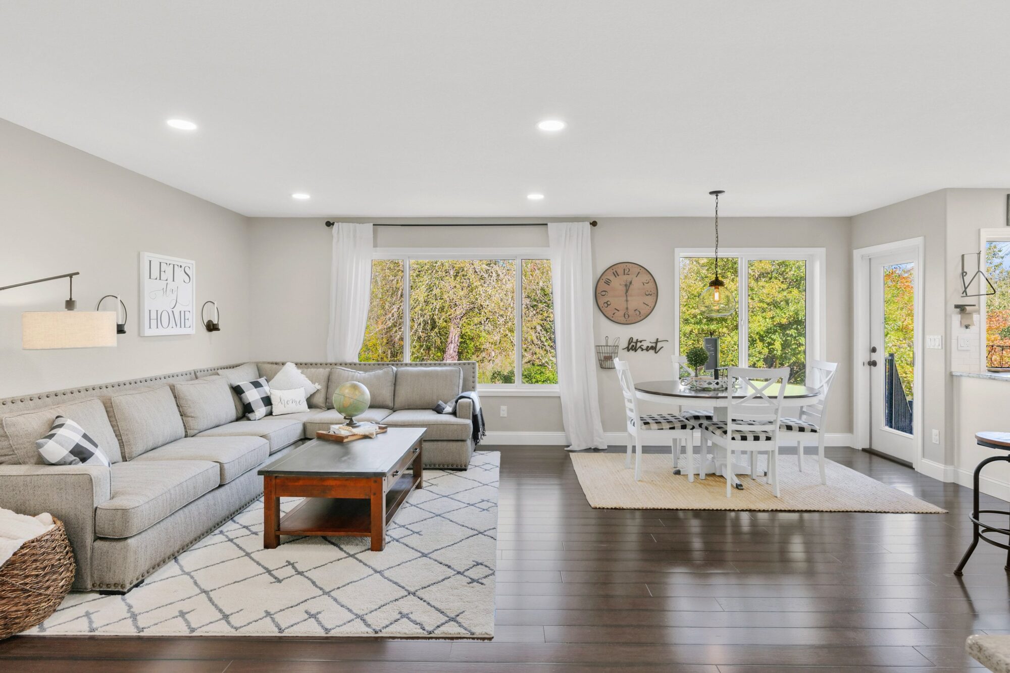 Open-concept living room after whole-home remodel by Western Build